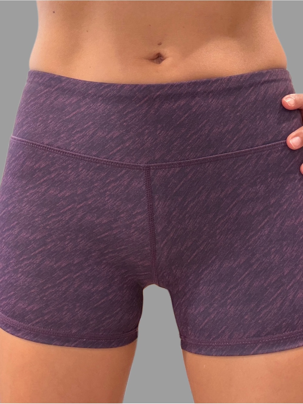 Women's Athletic Stretch Shorts — Heather Plum